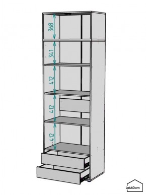 Шкаф с антресолью Linnea MHR-2A-4 2450х800х510 (ДВ-М 11.1.25) в Первоуральске - pervouralsk.mebel24.online | фото 3