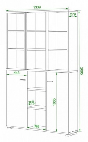 Стеллаж комбинированный Домино нельсон ПУ-40-6 в Первоуральске - pervouralsk.mebel24.online | фото 2