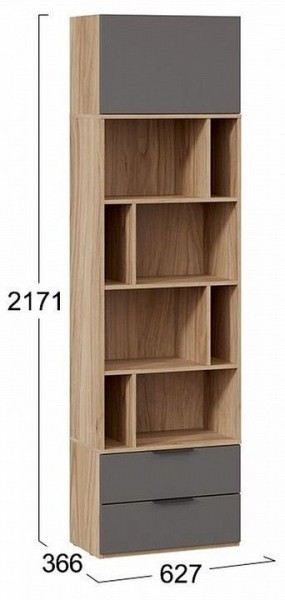 Стеллаж комбинированный Порто Исп. 2 ТД-393.07.20 в Первоуральске - pervouralsk.mebel24.online | фото 5