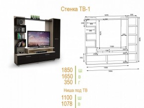 Стенка для гостиной ТВ-1 в Первоуральске - pervouralsk.mebel24.online | фото 2