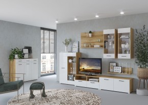 Стенка НЕНСИ 3 (Крафт золотой/Белый глянец) в Первоуральске - pervouralsk.mebel24.online | фото 3