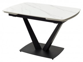 Стол ALATRI 120 MATT WHITE MARBLE SOLID CERAMIC / BLACK, ®DISAUR в Первоуральске - pervouralsk.mebel24.online | фото 2