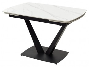 Стол ALATRI 120 MATT WHITE MARBLE SOLID CERAMIC / BLACK, ®DISAUR в Первоуральске - pervouralsk.mebel24.online | фото 7