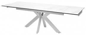 Стол BELLUNO 160 MARBLES KL-99 Белый мрамор матовый, итальянская керамика/ белый каркас, ®DISAUR в Первоуральске - pervouralsk.mebel24.online | фото 6