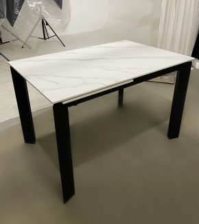 Стол CORNER 120 MATT WHITE MARBLE SOLID CERAMIC / BLACK, ®DISAUR в Первоуральске - pervouralsk.mebel24.online | фото 2