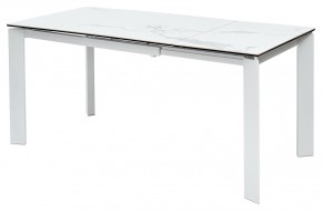 Стол CORNER 120 MATTE STATUARIO Белый мрамор матовый керамика, стекло/ белый каркас, ®DISAUR в Первоуральске - pervouralsk.mebel24.online | фото 1