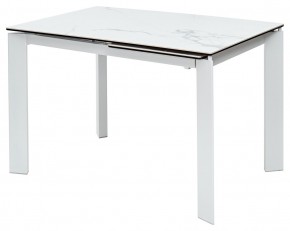 Стол CORNER 120 MATTE STATUARIO Белый мрамор матовый керамика, стекло/ белый каркас, ®DISAUR в Первоуральске - pervouralsk.mebel24.online | фото 2