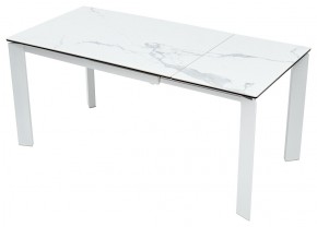 Стол CORNER 120 MATTE STATUARIO Белый мрамор матовый керамика, стекло/ белый каркас, ®DISAUR в Первоуральске - pervouralsk.mebel24.online | фото 3
