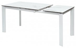 Стол CORNER 120 MATTE STATUARIO Белый мрамор матовый керамика, стекло/ белый каркас, ®DISAUR в Первоуральске - pervouralsk.mebel24.online | фото 5