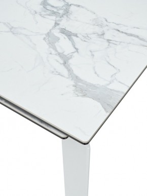 Стол CORNER 120 MATTE STATUARIO Белый мрамор матовый керамика, стекло/ белый каркас, ®DISAUR в Первоуральске - pervouralsk.mebel24.online | фото 6