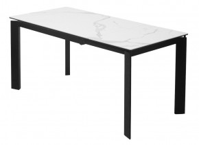 Стол CORNER 120 MATTE STATUARIO Белый мрамор матовый керамика, стекло/ черный каркас, ®DISAUR в Первоуральске - pervouralsk.mebel24.online | фото 5