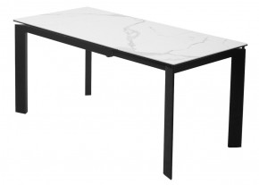 Стол CORNER 120 MATTE STATUARIO Белый мрамор матовый керамика, стекло/ черный каркас, ®DISAUR в Первоуральске - pervouralsk.mebel24.online | фото 6