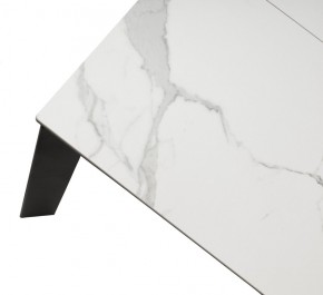 Стол CORNER 120 MATTE STATUARIO Белый мрамор матовый керамика, стекло/ черный каркас, ®DISAUR в Первоуральске - pervouralsk.mebel24.online | фото 8