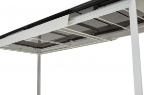 Стол CREMONA 140 HIGH GLOSS STATUARIO Белый мрамор глянцевый, керамика/ белый каркас, ®DISAUR в Первоуральске - pervouralsk.mebel24.online | фото 2