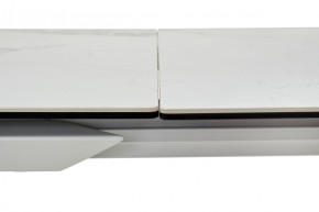 Стол CREMONA 140 HIGH GLOSS STATUARIO Белый мрамор глянцевый, керамика/ белый каркас, ®DISAUR в Первоуральске - pervouralsk.mebel24.online | фото 3