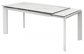 Стол CREMONA 140 HIGH GLOSS STATUARIO Белый мрамор глянцевый, керамика/ белый каркас, ®DISAUR в Первоуральске - pervouralsk.mebel24.online | фото 7