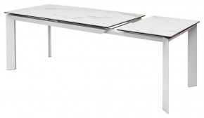 Стол CREMONA 140 HIGH GLOSS STATUARIO Белый мрамор глянцевый, керамика/ белый каркас, ®DISAUR в Первоуральске - pervouralsk.mebel24.online | фото 8