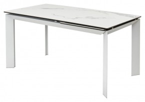 Стол CREMONA 140 HIGH GLOSS STATUARIO Белый мрамор глянцевый, керамика/ белый каркас, ®DISAUR в Первоуральске - pervouralsk.mebel24.online | фото 9