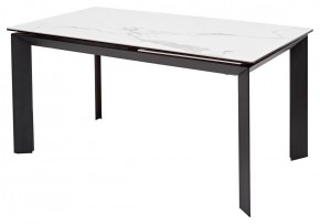 Стол CREMONA 140 HIGH GLOSS STATUARIO Белый мрамор глянцевый, керамика/ черный каркас, ®DISAUR в Первоуральске - pervouralsk.mebel24.online | фото 7