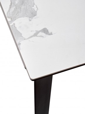 Стол CREMONA 140 MATTE STATUARIO Белый мрамор матовый, керамика/ черный каркас, ®DISAUR в Первоуральске - pervouralsk.mebel24.online | фото 3