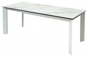 Стол CREMONA 160 KL-188 Контрастный мрамор / белый каркас, ®DISAUR в Первоуральске - pervouralsk.mebel24.online | фото 3