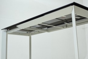 Стол CREMONA 180 KL-188 Контрастный мрамор матовый, итальянская керамика/ белый каркас, ®DISAUR в Первоуральске - pervouralsk.mebel24.online | фото 8