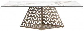Стол ENNA 220 KL-188 Контрастный мрамор матовый, итальянская керамика/ каркас цвета шампань, ®DISAUR в Первоуральске - pervouralsk.mebel24.online | фото 10