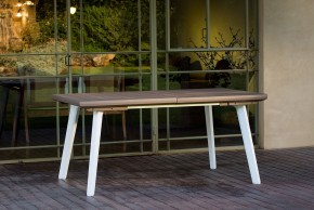 Стол Гармония раздвижной (Harmony Extendable) белый-капучино в Первоуральске - pervouralsk.mebel24.online | фото 1