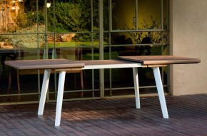 Стол Гармония раздвижной (Harmony Extendable) белый-капучино в Первоуральске - pervouralsk.mebel24.online | фото 3