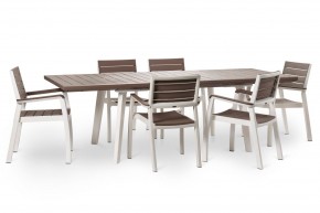 Стол Гармония раздвижной (Harmony Extendable) белый-капучино в Первоуральске - pervouralsk.mebel24.online | фото 6