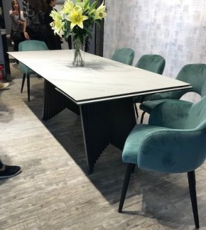 Стол IVAR 180 MARBLES KL-99 Белый мрамор, итальянская керамика/серый, ®DISAUR в Первоуральске - pervouralsk.mebel24.online | фото 6
