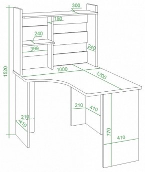 Стол компьютерный Домино Lite СКЛ-Угл120+НКЛ-100 в Первоуральске - pervouralsk.mebel24.online | фото 2