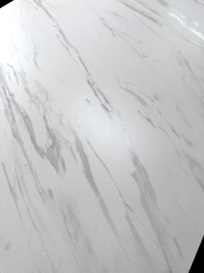 Стол MATERA 160 MARBLES KL-99 Белый мрамор матовый, итальянская керамика/ черный каркас, ®DISAUR в Первоуральске - pervouralsk.mebel24.online | фото 3