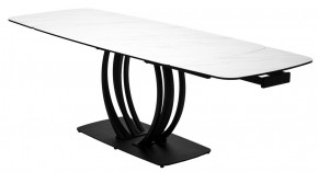 Стол MATERA 160 MARBLES KL-99 Белый мрамор матовый, итальянская керамика/ черный каркас, ®DISAUR в Первоуральске - pervouralsk.mebel24.online | фото 8