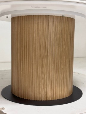 Стол MESA D120 цвет БЕЛЫЙ МРАМОР M326 / Каркас OAK, ®DISAUR в Первоуральске - pervouralsk.mebel24.online | фото 4