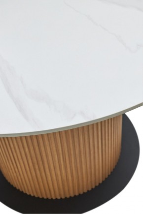 Стол MESA D120 цвет БЕЛЫЙ МРАМОР M326 / Каркас OAK, ®DISAUR в Первоуральске - pervouralsk.mebel24.online | фото 5