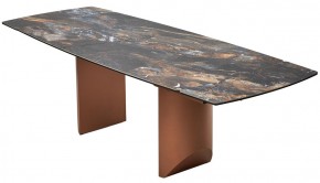 Стол ПУАНТО 200 TITANIUM LAWA NERO, керамика / МЕДЬ каркас М-City в Первоуральске - pervouralsk.mebel24.online | фото 13