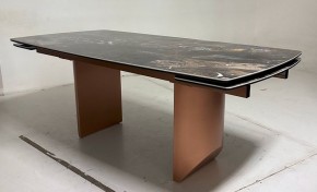 Стол ПУАНТО 200 TITANIUM LAWA NERO, керамика / МЕДЬ каркас М-City в Первоуральске - pervouralsk.mebel24.online | фото 3