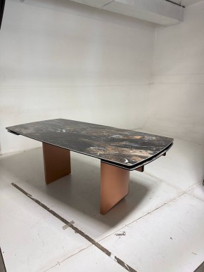 Стол ПУАНТО 200 TITANIUM LAWA NERO, керамика / МЕДЬ каркас М-City в Первоуральске - pervouralsk.mebel24.online | фото 4