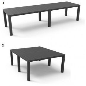 Стол раскладной Джули (Julie Double table 2 configurations) Графит в Первоуральске - pervouralsk.mebel24.online | фото 1