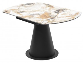 Стол TERAMO 135 GLOSS GRAND JADE SOLID CERAMIC, керамика, поворотн.механизм / Черный каркас, ®DISAUR в Первоуральске - pervouralsk.mebel24.online | фото 11