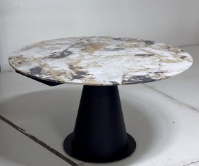 Стол TERAMO 135 GLOSS GRAND JADE SOLID CERAMIC, керамика, поворотн.механизм / Черный каркас, ®DISAUR в Первоуральске - pervouralsk.mebel24.online | фото 5
