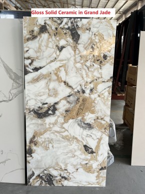 Стол TERAMO 135 GLOSS GRAND JADE SOLID CERAMIC, керамика, поворотн.механизм / Черный каркас, ®DISAUR в Первоуральске - pervouralsk.mebel24.online | фото 7