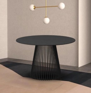 Стол TERNI 120 MATT BLACK MARBLE SOLID CERAMIC Черный мрамор матовый, керамика /Черн.каркас, ®DISAUR в Первоуральске - pervouralsk.mebel24.online | фото 2