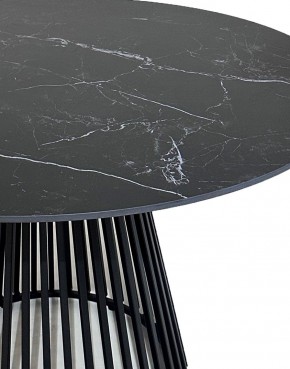 Стол TERNI 120 MATT BLACK MARBLE SOLID CERAMIC Черный мрамор матовый, керамика /Черн.каркас, ®DISAUR в Первоуральске - pervouralsk.mebel24.online | фото 4