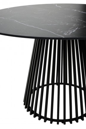 Стол TERNI 120 MATT BLACK MARBLE SOLID CERAMIC Черный мрамор матовый, керамика /Черн.каркас, ®DISAUR в Первоуральске - pervouralsk.mebel24.online | фото 5