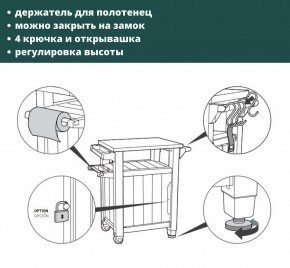 Столик для барбекю 105л (Unity 105L) коричневый в Первоуральске - pervouralsk.mebel24.online | фото 5