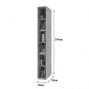 СТОУН С10 Пенал-стеллаж (дуб золотой) в Первоуральске - pervouralsk.mebel24.online | фото 2