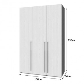 СТОУН С31 Шкаф 3-х створчатый (дуб золотой/графит) в Первоуральске - pervouralsk.mebel24.online | фото 2