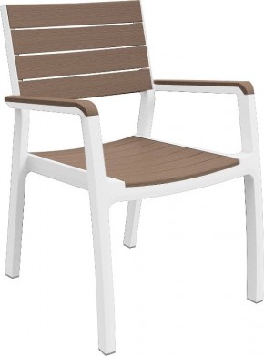 Стул c подлокотниками Гармония (Harmony armchair) белый-капучино в Первоуральске - pervouralsk.mebel24.online | фото 2